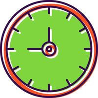 reloj lleno icono vector