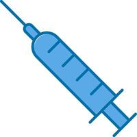 Syringe Filled Blue  Icon vector