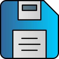 Diskette Line Filled Gradient  Icon vector