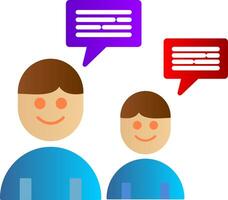 Conversation Flat Gradient  Icon vector