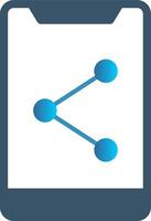 Share Flat Gradient  Icon vector