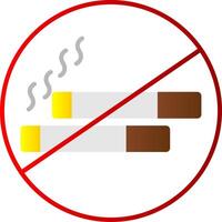 No de fumar plano degradado icono vector