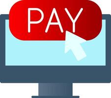 Online Payment Flat Gradient  Icon vector