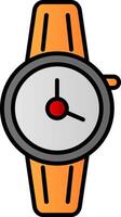 reloj de pulsera línea lleno degradado icono vector