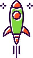 Rocket Filled  Icon vector