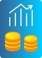 Finance Report Flat Gradient  Icon vector