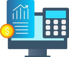 Accountant Flat Gradient  Icon vector