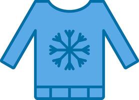 Sweater Filled Blue  Icon vector