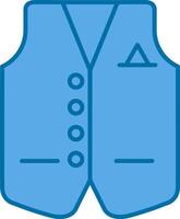 Vest Filled Blue  Icon vector