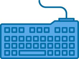 Keyboard Filled Blue  Icon vector