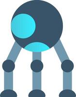 Robot Flat Gradient  Icon vector