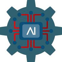 Artificial Intelligence Flat Gradient  Icon vector