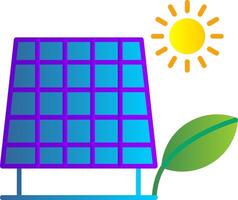 Solar Panel Flat Gradient  Icon vector