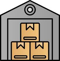 Warehouse Line Filled Gradient  Icon vector