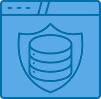 Data Protection Filled Blue  Icon vector