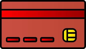 Credit Card Line Filled Gradient  Icon vector