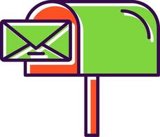 Mail Box Filled  Icon vector