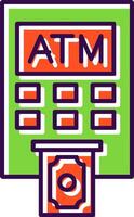 Atm Machine Filled  Icon vector