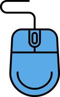 Mouse Filled Blue  Icon vector