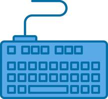 Keyboard Filled Blue  Icon vector