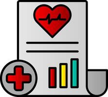 Medical Report Line Filled Gradient  Icon vector