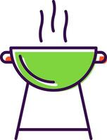 Grill Filled  Icon vector