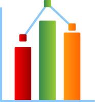 Statistics Flat Gradient  Icon vector