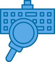Keylogger Filled Blue  Icon vector