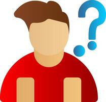 Question Flat Gradient  Icon vector