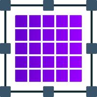 Grid Flat Gradient  Icon vector