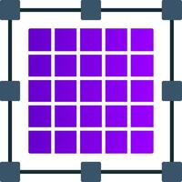 Grid Flat Gradient  Icon vector