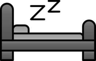 Bed Line Filled Gradient  Icon vector