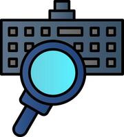 Keylogger Line Filled Gradient  Icon vector