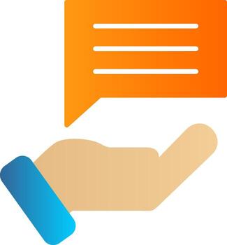 Feedback Flat Gradient  Icon vector