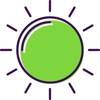 Sun Filled  Icon vector