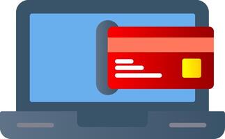 Credit Card Payment Flat Gradient  Icon vector