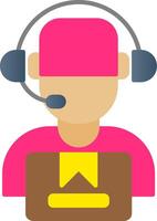 Delivery Courier Flat Gradient  Icon vector