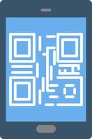 Qr Code Flat Gradient  Icon vector