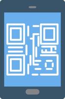 qr código plano degradado icono vector