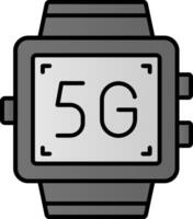 Smartwatch Line Filled Gradient  Icon vector