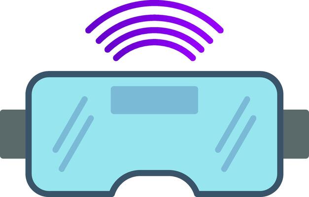 Vr Glasses Flat Gradient  Icon