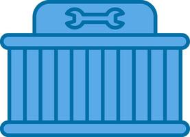 Ladder Filled Blue  Icon vector