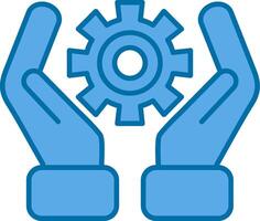 Industry Filled Blue  Icon vector