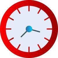 reloj plano degradado icono vector