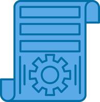 Project Filled Blue  Icon vector