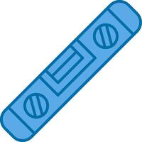 Spirit Level Filled Blue  Icon vector