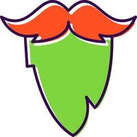 Bigote lleno icono vector