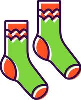 Pair of Socks Filled  Icon vector