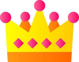 Crown Flat Gradient  Icon vector