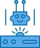 Hologram Filled Blue  Icon vector